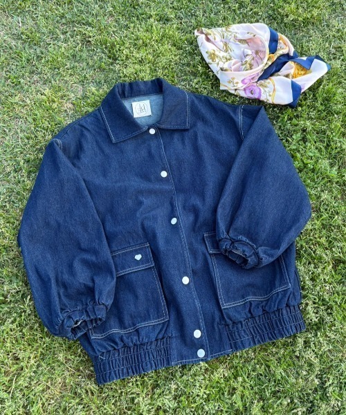 idem loose denim jacket ブラウン セール】loose denim jacket / ルーズデニムジャケット（デニム