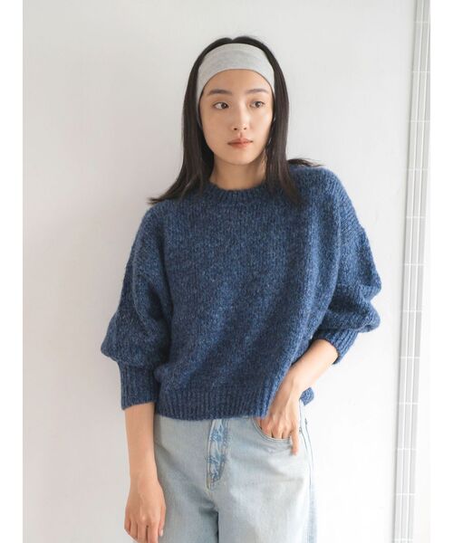 Ungrid（アングリッド）の「カラーモヘヤ混ルーズニット（ニット/セーター・レディース・チャコールグレー/パープル/ブルー/アイボリー/ピンク/オレンジ・FREE）」の17枚目の写真