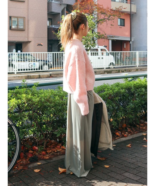 新品 Ungrid カラーモヘヤ混ルーズニット アイボリー フリーサイズ 長袖 Ungrid（アングリッド）の「カラーモヘア混ルーズニット（ニット