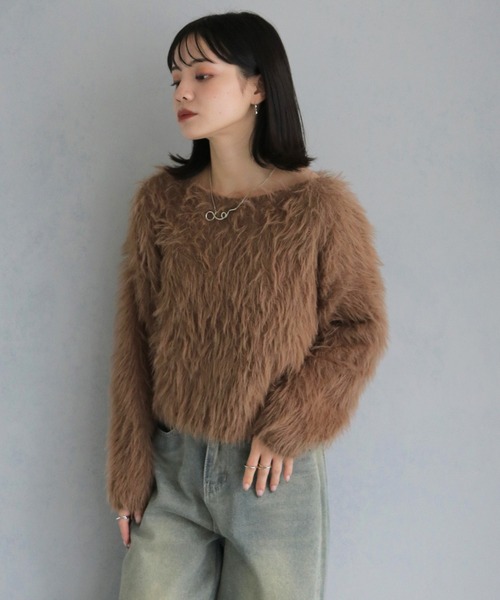 cheriella（シェリエラ）の「【cheriella】ショートシャギーニット