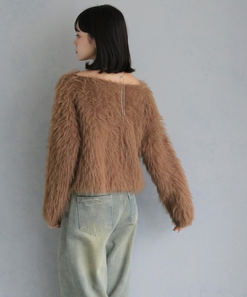 cheriella（シェリエラ）の「【cheriella】ショートシャギーニット（完売）（ニット/セーター・レディース・ホワイト/ブラック/パープル/ブラウン・M）」の22枚目の写真