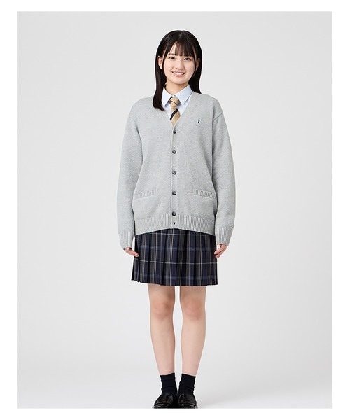 イーストボーイ 綿カーディガン 7G ブラック 制服 スクール ニット 黒 EASTBOY（イーストボーイ） カーディガン 入学式 卒業式 カーディガン