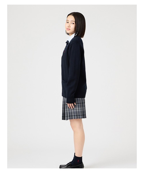 EASTBOY（イーストボーイ）の「カーディガン 綿 7G ニット 女子 制服 学生服 中学生 高校生 スクール（カーディガン/ボレロ・キッズ・オフホワイト/ブラック/ライトグレー/ベージュ/ネイビー・9号/11号/7号/13号）」の17枚目の写真