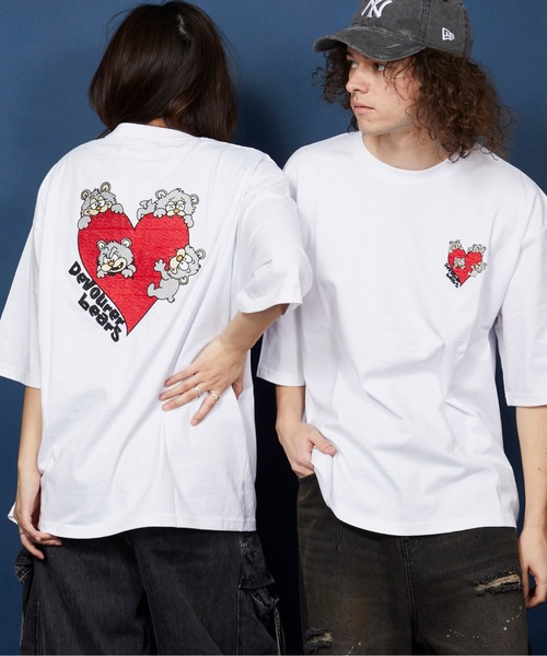 MEMENTISM（メメントイズム）の「オーバーサイズ  刺繍 Tシャツ 綿100％ /embroidery oversize T-shirt（Tシャツ/カットソー・メンズ・ホワイト系/ブラック系その他6/ブラック系その他3/ブラック系その他4/ホワイト系1/ホワイト系2/ホワイト系4/ホワイト系6/ブラック×レッド/ブラック×ブルー/その他17/その他19/その他20/ブラック系その他2/その他6/その他10/その他3/その他/ブラック/ホワイト/ホワイト系7/ホワイト系8/ホワイト系9/スミクロ/ブラック系その他7/ブラック系/その他1/その他5/その他11/ライトブラック/ブラック系1/ブラック系3/その他8/その他14/その他15/その他16/その他18/ホワイト系3/ホワイト系5/ブラック系その他/ブラック系2/その他4/その他7/その他9/その他12/その他21/ブラック系その他5・SMALL/MEDIUM/LARGE/X-LARGE）」の3枚目の写真