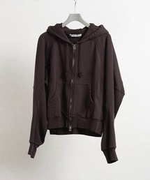 PANELLED ZIP UP HOODIE