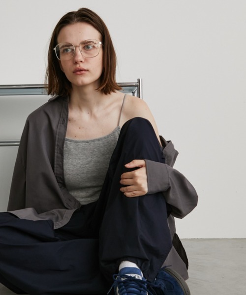 Auntie Rosa Holiday（アンティローザホリデー）の「カップ付きフライスショートキャミ（キャミソール・レディース・モカ/オフホワイト/グレー/ブラック・FREE）」の3枚目の写真