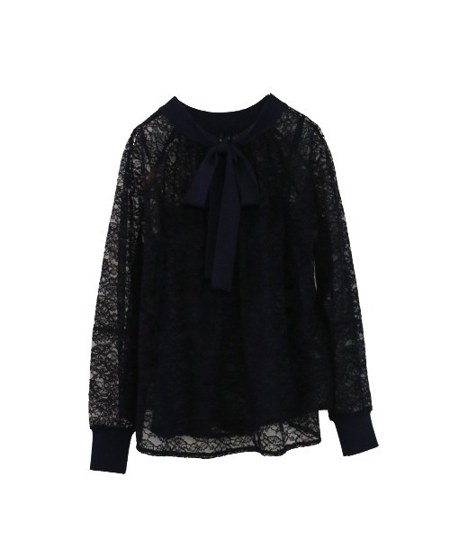 MARILYN MOON レースブラウス セール】モダンレース2wayタイブラウス（その他トップス