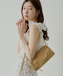 Chico | 【500mlペットボトル収納可】レースアップデザインサークルバッグ(ショルダーバッグ)
