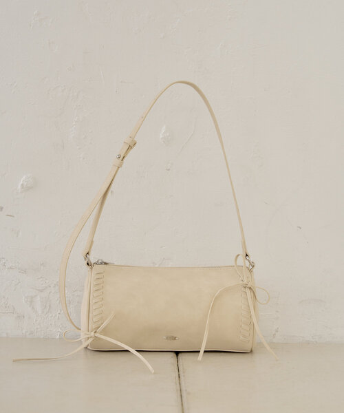 【500mlペットボトル収納可】レースアップデザインサークルバッグ（ショルダーバッグ）｜Chico（チコ）