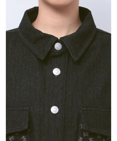 EATME（イートミー）の「BIGシルエットデニムジャケット（デニムジャケット・レディース・ライトブルー/ブラック・FREE）」の7枚目の写真