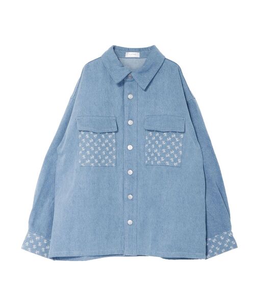 EATME（イートミー）の「BIGシルエットデニムジャケット（デニムジャケット・レディース・ライトブルー/ブラック・FREE）」の17枚目の写真