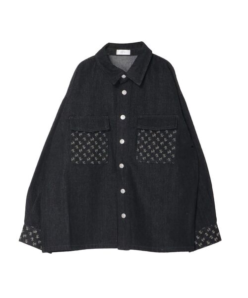 EATME（イートミー）の「BIGシルエットデニムジャケット（デニムジャケット・レディース・ライトブルー/ブラック・FREE）」の18枚目の写真