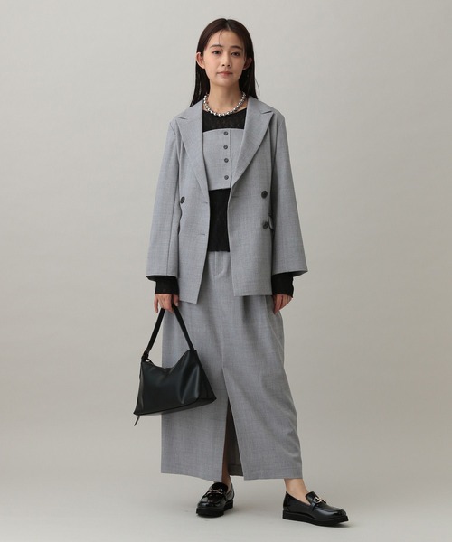 GLOBAL WORK(グローバルワーク)の「MATINEE LINE/カセットアップスカート/282510(スカート・レディース・モカ/ライトベージュ/グレー・MEDIUM/LARGE)」の5枚目の写真