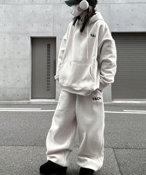 YACA(ヤーカ)の「Embroidery Logo Sweat PT/エンブロイダリーロゴスウェットパンツ【unisex item】(スウェットパンツ・レディース・アイボリー/アッシュグレー/ブラック/グレー・FREE)」の15枚目の写真