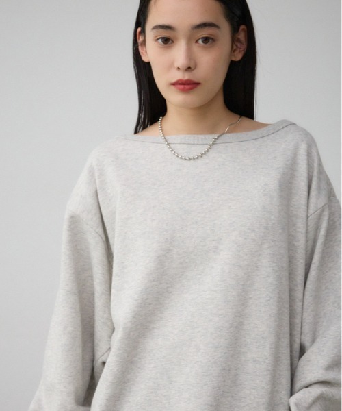 AZUL by moussy（アズールバイマウジー）の「ビンテージライクウラケトップス（スウェット・レディース・ピンク/杢グレー/ブラック・MEDIUM/SMALL）」の2枚目の写真