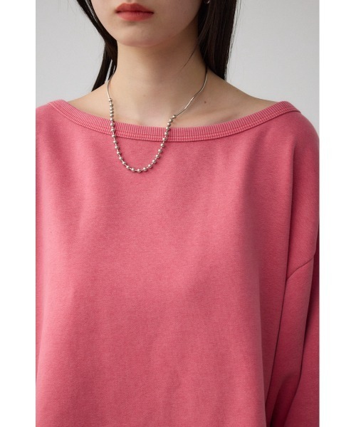 AZUL by moussy（アズールバイマウジー）の「ビンテージライクウラケトップス（スウェット・レディース・ピンク/杢グレー/ブラック・MEDIUM/SMALL）」の13枚目の写真