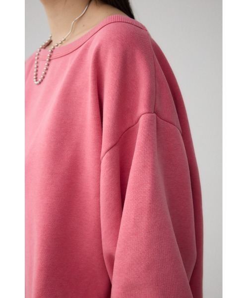 AZUL by moussy（アズールバイマウジー）の「ビンテージライクウラケトップス（スウェット・レディース・ピンク/杢グレー/ブラック・MEDIUM/SMALL）」の14枚目の写真