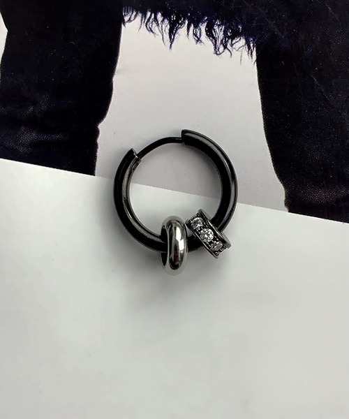 セール】SBG ダブルリングフープピアス 片耳（ピアス（片耳用））｜SBG