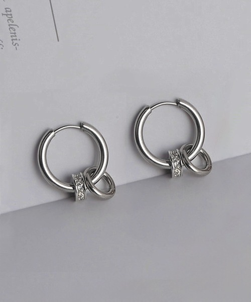 セール】SBG ダブルリングフープピアス 片耳（ピアス（片耳用））｜SBG