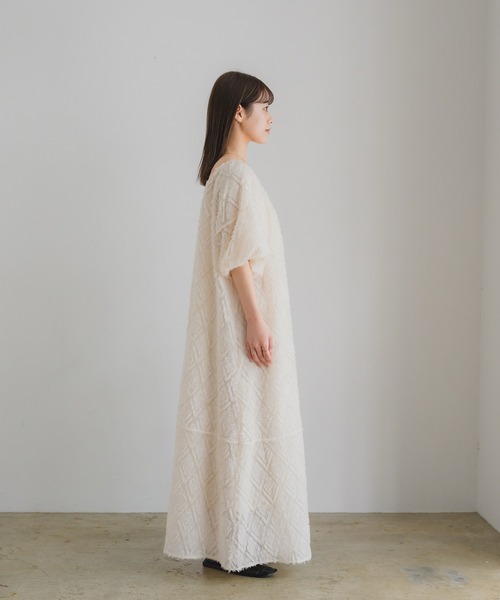 INTER FACTORY（インターファクトリー）の「omayu - ジャガードワンピース【結婚式/オケージョンにも◎】 made in INTER FACTORY（ワンピース・レディース・ブラック/アイボリー・FREE）」の22枚目の写真