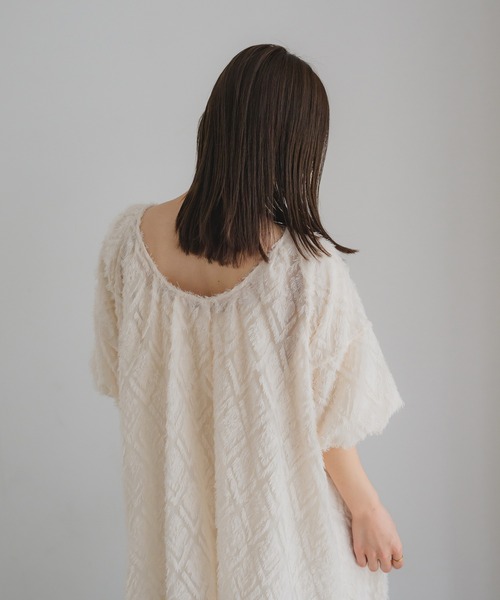INTER FACTORY omayu ジャガードワンピース　ブラック omayu - ジャガードワンピース【結婚式/オケージョンにも