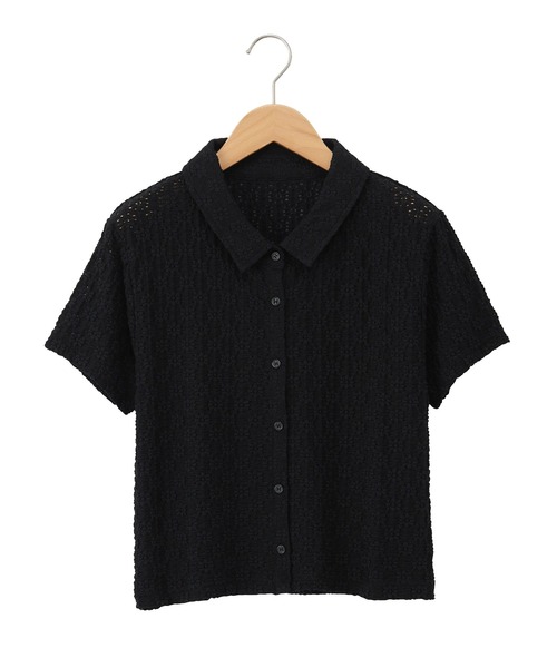 CHAN ME(チャンミ)の「花柄カットレースポロシャツ(シャツ/ブラウス・レディース・ブラック/ブルー/ホワイト・MEDIUM/LARGE/X-LARGE)」の19枚目の写真