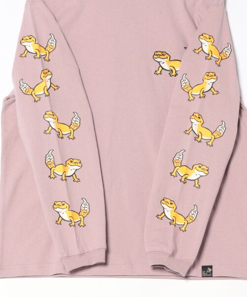 go slow caravan（ゴースローキャラバン）の「USA/C レオパードゲッコー ロングスリーブ TEE（Tシャツ/カットソー・メンズ・ホワイト/ブルー/ラベンダー・SMALL/MEDIUM/LARGE/X-LARGE）」の17枚目の写真