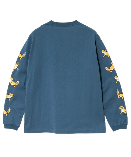 go slow caravan（ゴースローキャラバン）の「USA/C レオパードゲッコー ロングスリーブ TEE（Tシャツ/カットソー・メンズ・ホワイト/ブルー/ラベンダー・SMALL/MEDIUM/LARGE/X-LARGE）」の10枚目の写真