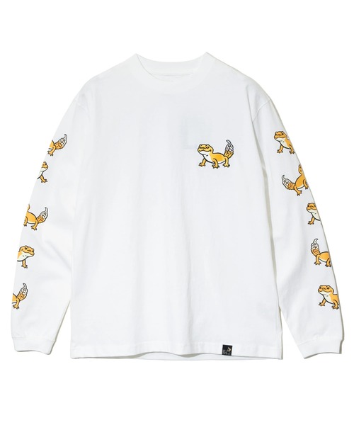 go slow caravan（ゴースローキャラバン）の「USA/C レオパードゲッコー ロングスリーブ TEE（Tシャツ/カットソー・メンズ・ホワイト/ブルー/ラベンダー・SMALL/MEDIUM/LARGE/X-LARGE）」の12枚目の写真