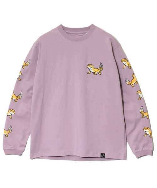 go slow caravan（ゴースローキャラバン）の「USA/C レオパードゲッコー ロングスリーブ TEE（Tシャツ/カットソー・メンズ・ホワイト/ブルー/ラベンダー・SMALL/MEDIUM/LARGE/X-LARGE）」の14枚目の写真