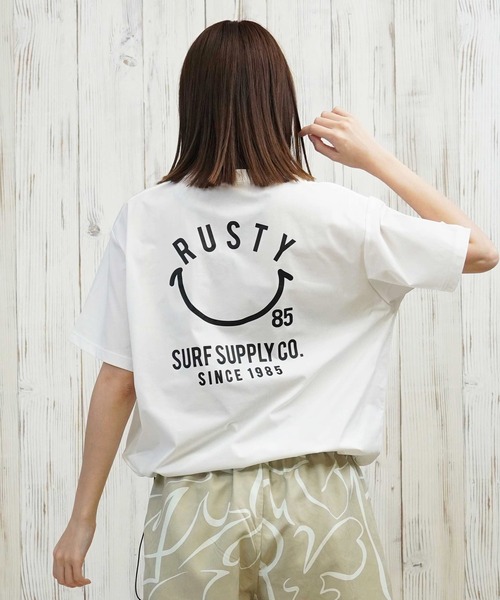 RUSTY/ラスティー ラッシュガード UVケア 水陸両用 半袖ラッシュ