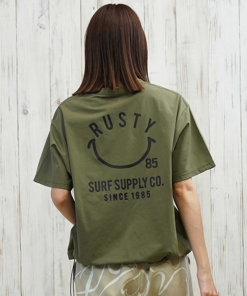 RUSTY/ラスティー ラッシュガード UVケア 水陸両用 半袖ラッシュ