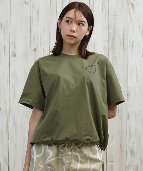 RUSTY/ラスティー ラッシュガード UVケア 水陸両用 半袖ラッシュ