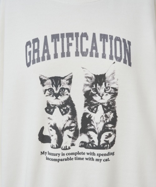 one after another NICE CLAUP（ワンアフターアナザーナイスクラップ）の「アニマルアソートスウェット（スウェット・レディース・ネイビー/ホワイト系その他/レッド/オフホワイト・FREE）」の18枚目の写真