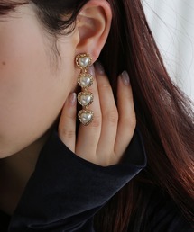 ハートパール ロングイヤリング