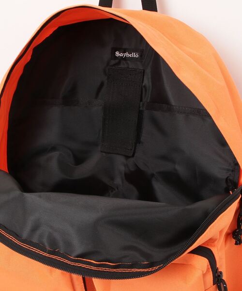 SAYHELLO（セイハロー）の「【SAY HELLO】セイハロー NEW DAILY DAY BAG（バックパック/リュック・メンズ・オレンジ・ONE SIZE）」の3枚目の写真