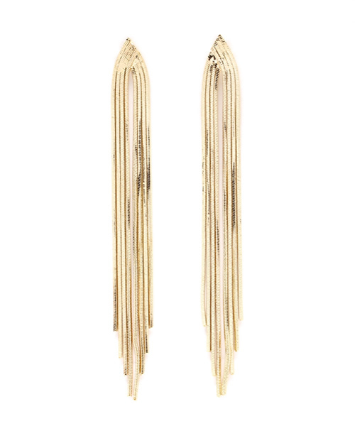 Ray BEAMS(レイビームス)の「Medley / フリンジチェーン ピアス(ピアス(両耳用)・レディース・ゴールド・ONE SIZE)」の1枚目の写真