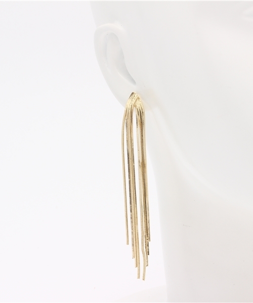 Ray BEAMS(レイビームス)の「Medley / フリンジチェーン ピアス(ピアス(両耳用)・レディース・ゴールド・ONE SIZE)」の5枚目の写真