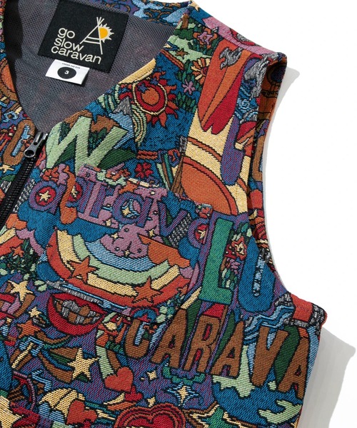 go slow caravan（ゴースローキャラバン）の「ゴブランZIPベスト（ベスト・メンズ・パープル系その他・MEDIUM/LARGE/X-LARGE）」の3枚目の写真