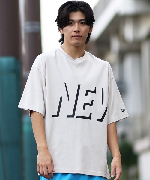 NEW ERA（ニューエラ）の「NEW ERA/ニューエラ 半袖Tシャツ ビッグロゴ 吸汗速乾 14410153/14410154/14410155（Tシャツ/カットソー・メンズ・ブラック/ホワイト/ベージュ・M/L/XXL/XL）」の18枚目の写真