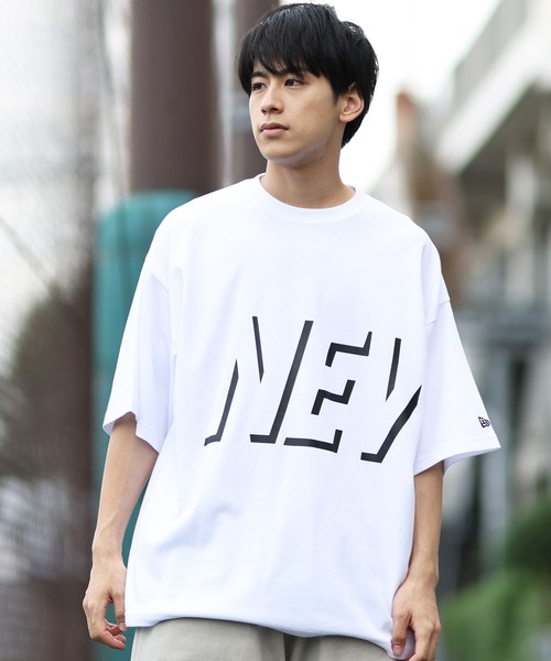 セール】NEW ERA/ニューエラ 半袖Tシャツ ビッグロゴ 吸汗速乾