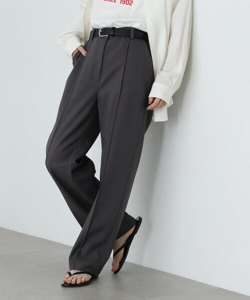 N.(N. Natural Beauty Basic)(エヌエヌナチュラルビューティーベーシック)の「センターコバストレートパンツ(スラックス・レディース・ベージュ/チャコールグレー・SMALL/MEDIUM)」の22枚目の写真