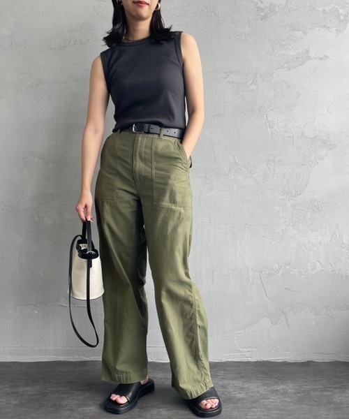 THE SHINZONE（ザ　シンゾーン）の「[THE SHINZONE/ザ シンゾーン] サーキュラーリブ ノースリーブカットソー（タンクトップ・レディース・ブラック/グレー/ホワイト/ブルー・0）」の21枚目の写真