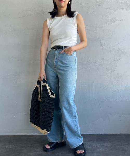 THE SHINZONE（ザ　シンゾーン）の「[THE SHINZONE/ザ シンゾーン] サーキュラーリブ ノースリーブカットソー（タンクトップ・レディース・ブラック/グレー/ホワイト/ブルー・0）」の12枚目の写真