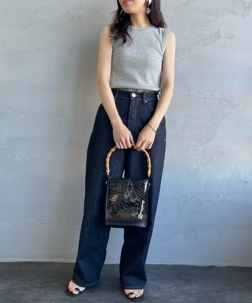 THE SHINZONE（ザ　シンゾーン）の「[THE SHINZONE/ザ シンゾーン] サーキュラーリブ ノースリーブカットソー（タンクトップ・レディース・ブラック/グレー/ホワイト/ブルー・0）」の10枚目の写真