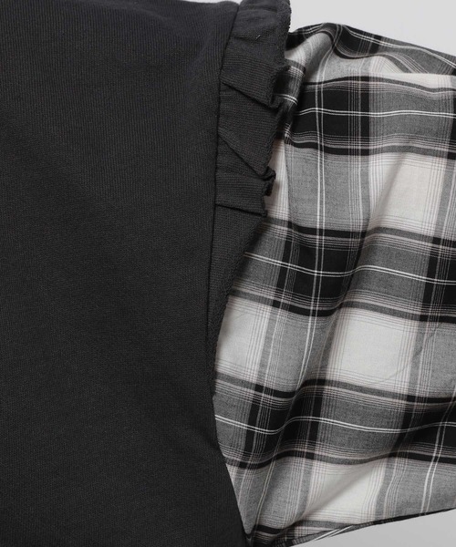 niko and...（ニコアンド）の「チェックスリーブフリルプルオーバー（Tシャツ/カットソー・レディース・ナチュラル/グレー/チャコール・LARGE/MEDIUM）」の22枚目の写真