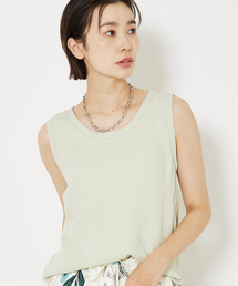 qualite | トルコサテンノースリーブ/ノースリーブトップス(Tシャツ/カットソー)