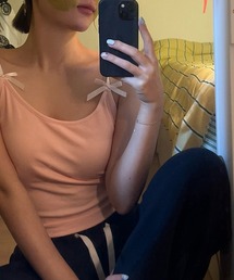 c.u.l（シーユーエル）の「リボン カップ付きキャミソール culw791（キャミソール・レディース）」