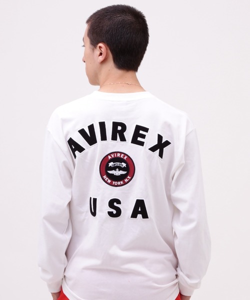 AVIREX アヴィレックス VARSITY LOGO 2.0 ロングTシャツ AVIREX tシャツ VARSITY LOGO 2.0 ロングTシャツ メンズ