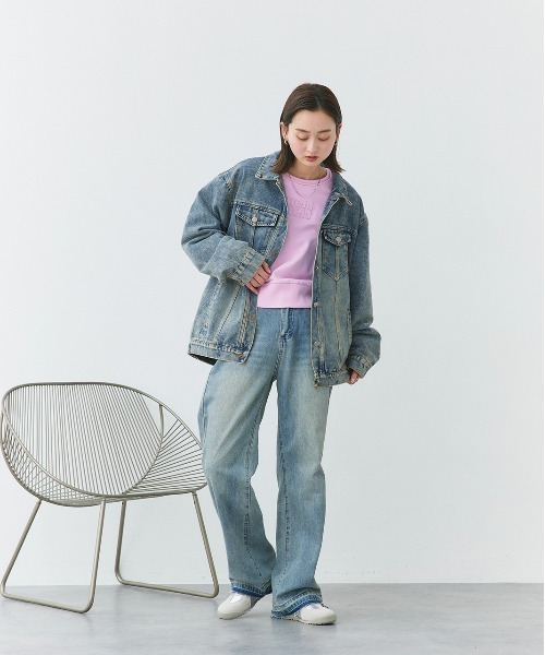 ad thie(アドティエ)の「オーバーサイズ デニムジャケット(デニムジャケット・レディース・ブルー・FREE)」の21枚目の写真